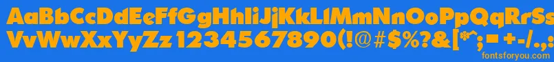 OrnitonsHeavy Font – Orange Fonts on Blue Background