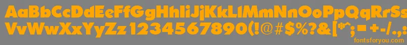 OrnitonsHeavy Font – Orange Fonts on Gray Background