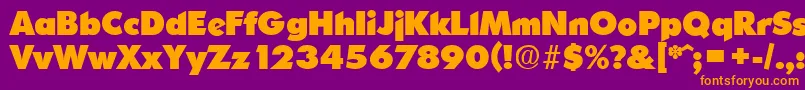 OrnitonsHeavy Font – Orange Fonts on Purple Background