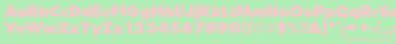 OrnitonsHeavy Font – Pink Fonts on Green Background