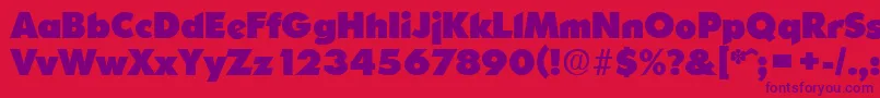 OrnitonsHeavy Font – Purple Fonts on Red Background