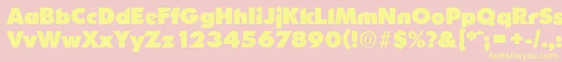 OrnitonsHeavy Font – Yellow Fonts on Pink Background