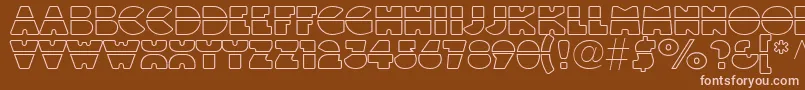 Шрифт Linotypeblackwhiteoutlinelaser – розовые шрифты на коричневом фоне