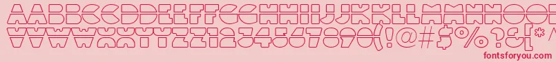 Шрифт Linotypeblackwhiteoutlinelaser – красные шрифты на розовом фоне