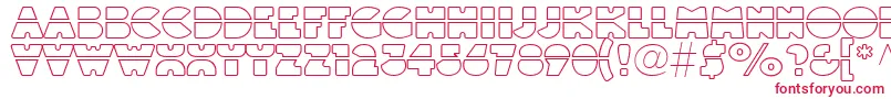 Шрифт Linotypeblackwhiteoutlinelaser – красные шрифты на белом фоне