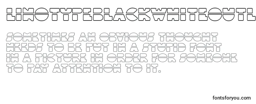 Обзор шрифта Linotypeblackwhiteoutlinelaser