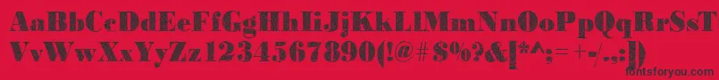 Bodonibrokenglass2Regular Font – Black Fonts on Red Background