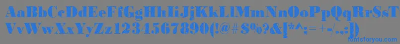 fuente Bodonibrokenglass2Regular – Fuentes Azules Sobre Fondo Gris