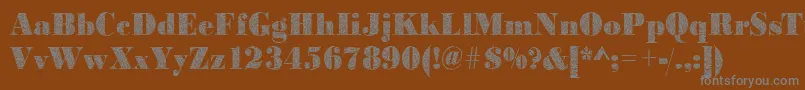 フォントBodonibrokenglass2Regular – 茶色の背景に灰色の文字