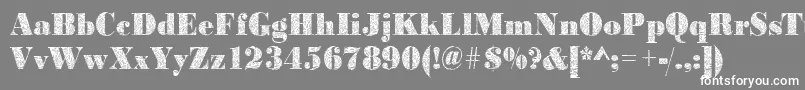 Шрифт Bodonibrokenglass2Regular – белые шрифты на сером фоне