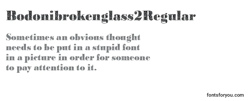 Обзор шрифта Bodonibrokenglass2Regular