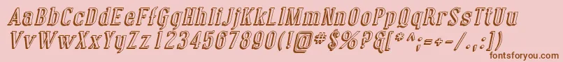 CovingtonShadowItalic Font – Brown Fonts on Pink Background