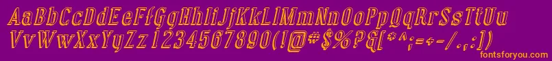 CovingtonShadowItalic Font – Orange Fonts on Purple Background