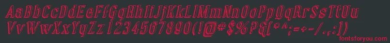 CovingtonShadowItalic Font – Red Fonts on Black Background