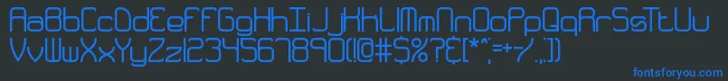 QuarterlyThickBrk Font – Blue Fonts on Black Background
