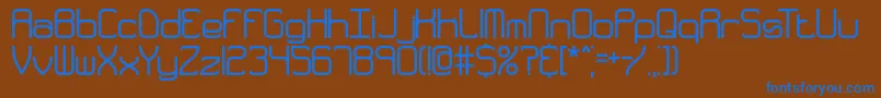 QuarterlyThickBrk Font – Blue Fonts on Brown Background