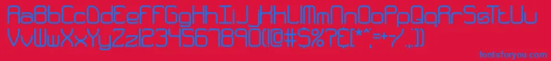 QuarterlyThickBrk Font – Blue Fonts on Red Background