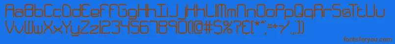 QuarterlyThickBrk Font – Brown Fonts on Blue Background