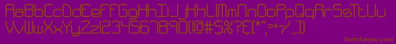 QuarterlyThickBrk Font – Brown Fonts on Purple Background