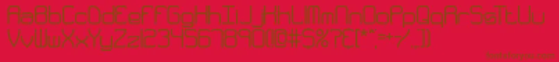 QuarterlyThickBrk Font – Brown Fonts on Red Background