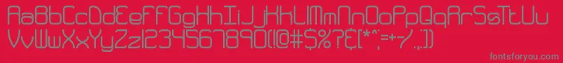 QuarterlyThickBrk Font – Gray Fonts on Red Background