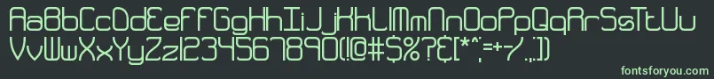QuarterlyThickBrk Font – Green Fonts on Black Background