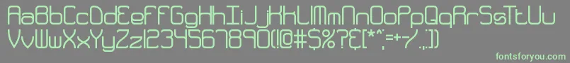 QuarterlyThickBrk Font – Green Fonts on Gray Background