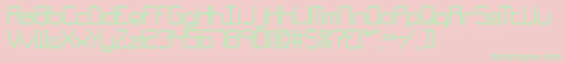 QuarterlyThickBrk-Schriftart – Grüne Schriften auf rosa Hintergrund