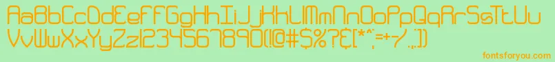 QuarterlyThickBrk Font – Orange Fonts on Green Background