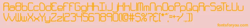 QuarterlyThickBrk Font – Orange Fonts on Pink Background