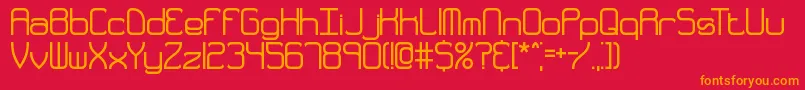 QuarterlyThickBrk Font – Orange Fonts on Red Background