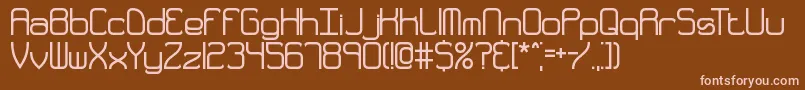 QuarterlyThickBrk Font – Pink Fonts on Brown Background
