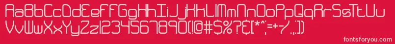 QuarterlyThickBrk Font – Pink Fonts on Red Background