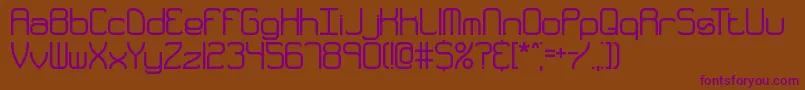 QuarterlyThickBrk Font – Purple Fonts on Brown Background