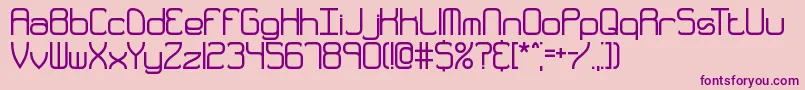 QuarterlyThickBrk Font – Purple Fonts on Pink Background