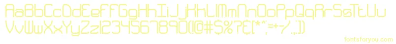 QuarterlyThickBrk Font – Yellow Fonts on White Background