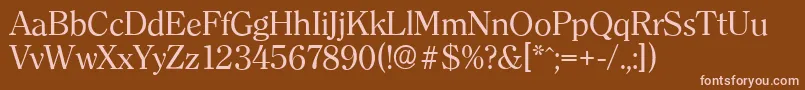 Шрифт ClearfaceserialRegular – розовые шрифты на коричневом фоне