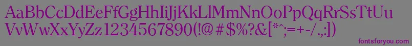 Шрифт ClearfaceserialRegular – фиолетовые шрифты на сером фоне