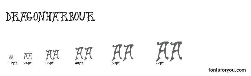 sizes of dragonharbour font, dragonharbour sizes