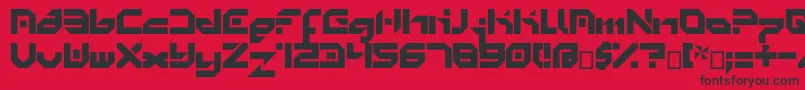 Шрифт Minimal0.8 – чёрные шрифты на красном фоне