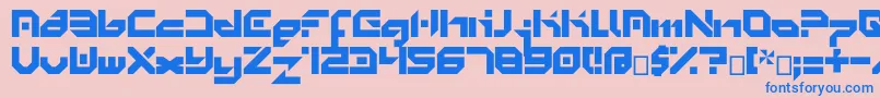 Minimal0.8 Font – Blue Fonts on Pink Background
