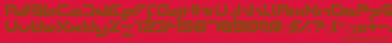 Шрифт Minimal0.8 – коричневые шрифты на красном фоне