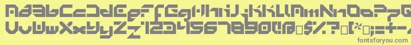 Fonte Minimal0.8 – fontes cinzas em um fundo amarelo