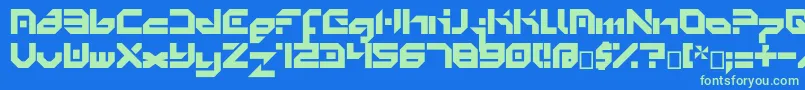 Fonte Minimal0.8 – fontes verdes em um fundo azul