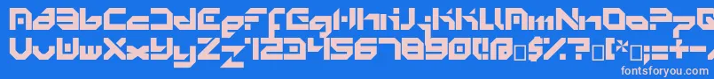 Шрифт Minimal0.8 – розовые шрифты на синем фоне