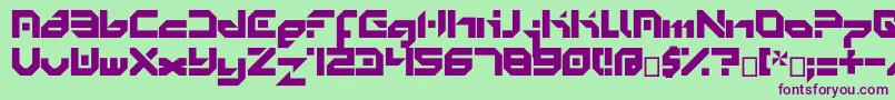 Шрифт Minimal0.8 – фиолетовые шрифты на зелёном фоне