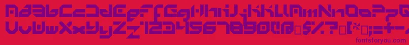 Minimal0.8 Font – Purple Fonts on Red Background