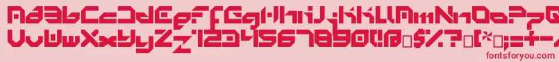 Fonte Minimal0.8 – fontes vermelhas em um fundo rosa