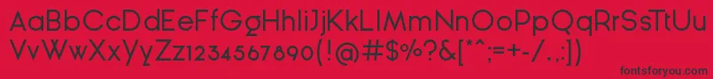 GinРІraSansRegular Font – Black Fonts on Red Background