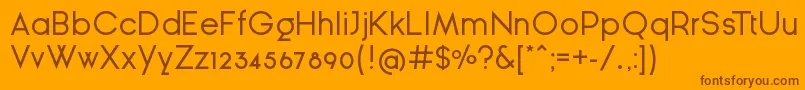 GinРІraSansRegular Font – Brown Fonts on Orange Background